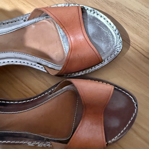 Anthropologie Leifsdottir Leather Block Heel Sandals – Women’s Size 40 - Picture 5 of 5